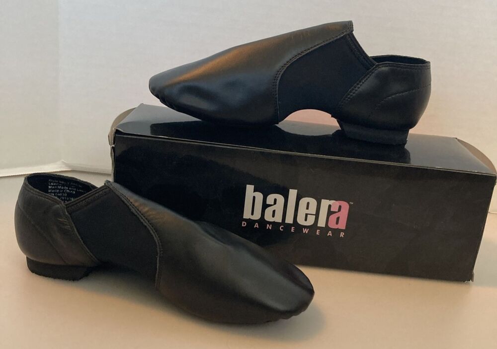 Balera Dancewear Black Slip-On Jazz Shoes Adult B80 NEW